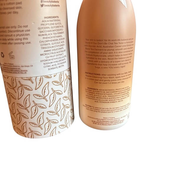 Beauty Bakerie Tea Toner Anti-Aging Glycolic Acid Caviar Lime Extract NEW PC - Picture 9 of 14